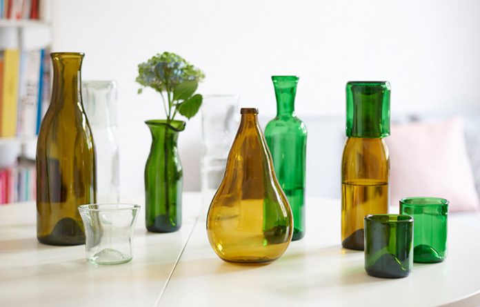 glass bottles